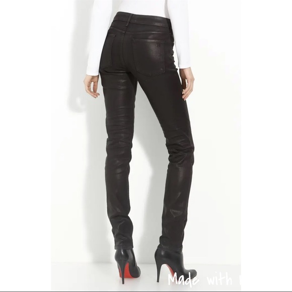 Habitual Alice Coated Skinny Black Jeans 28 - Picture 2 of 6